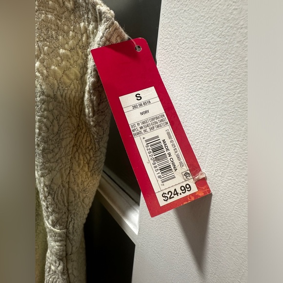 NWT Xhilaration Ivory Sleeveless Floral Embroidered Dress - Picture 9 of 11